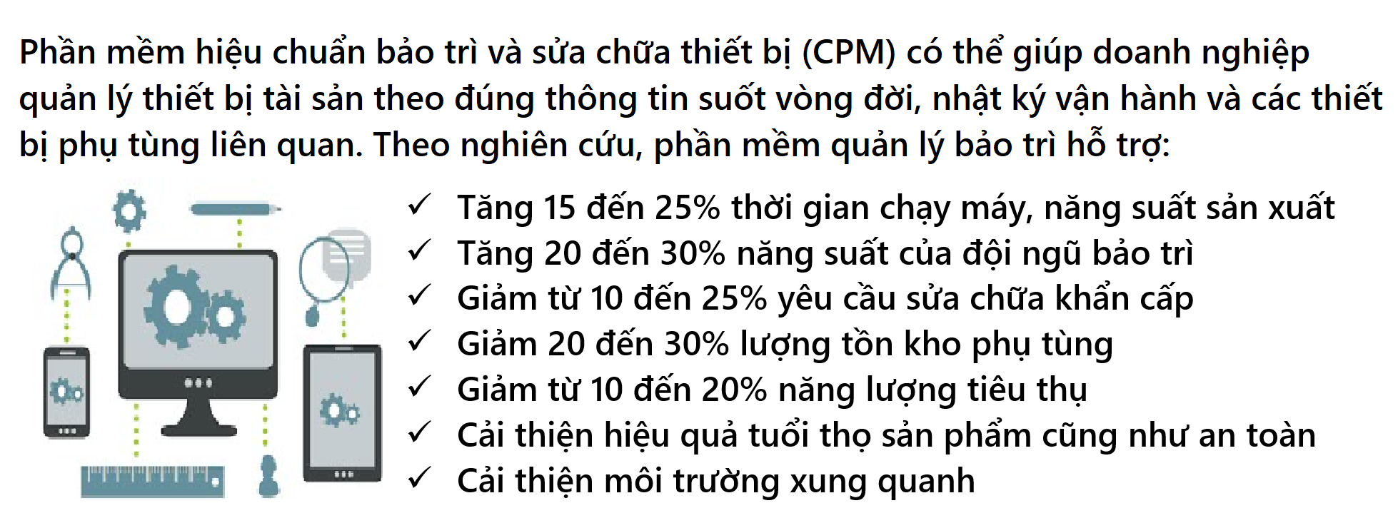 Phần mềm quản lý bảo trì sửa chữa thiết bị Calibration Preventve Maintenance Software ( CPM)