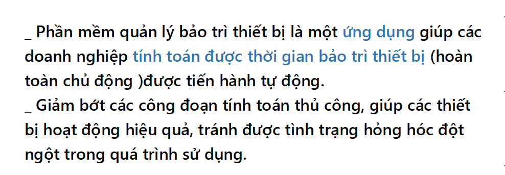 Phần mềm quản lý bảo trì sửa chữa thiết bị